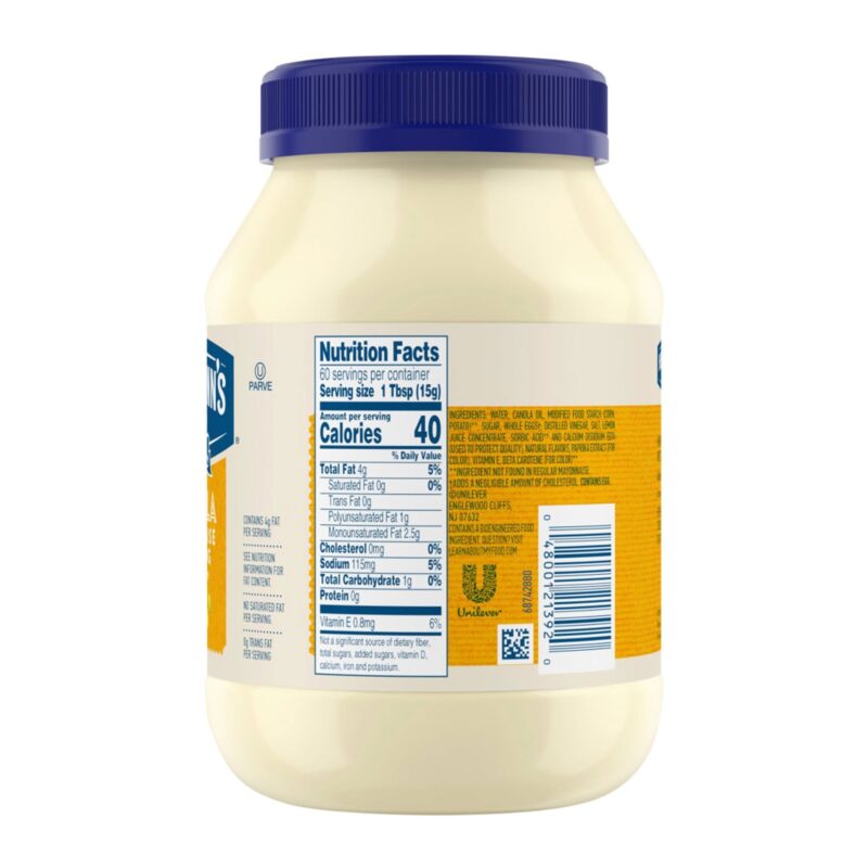 Hellmann’s Canola Mayonnaise Dressing, 30 Fl Oz Wadaaa Worldwide